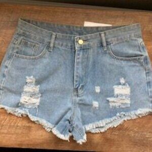 Destroyed Women's Shorts XL